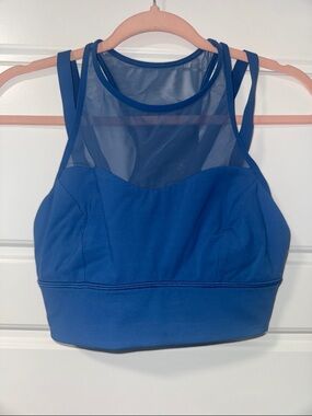 lululemon athletica High Neck Mesh Sports Bra - Blue